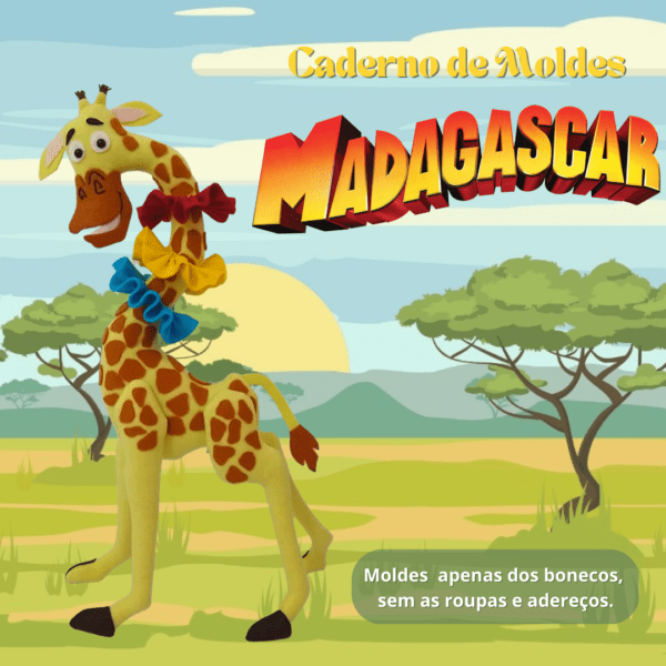 Moldes do desenho madagascar