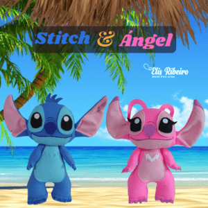 Stitch e stitch rosa molde