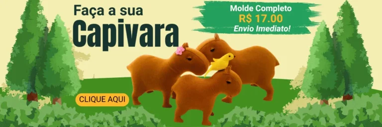 molde capivara em feltro