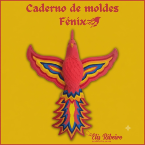 molde pássaro fênix para imprimir